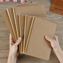 Load image into Gallery viewer, Student A5 Grid Dot Matrix Hand Account Blank Kraft Paper Coil Notebook
