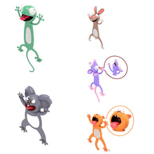 Load image into Gallery viewer, 3D Stereo Cartoon Lovely Animal Bookmark Original Cute Cat PVC Material Student Children School Stationery for Kids Gift
