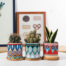 Load image into Gallery viewer, Mandala ceramic flower pot
