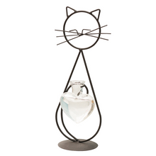 Load image into Gallery viewer, Simple Cat Iron Flower Hydroponic Vase
