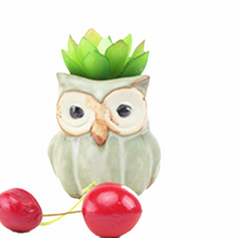 Load image into Gallery viewer, Mini Thumb Owl Small Flower Pot Stoneware Ornament
