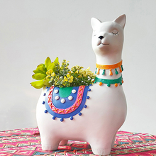 Load image into Gallery viewer, Alpaca Planter Resin Llama Flower Pot for Succulents Plants
