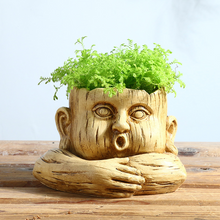 Load image into Gallery viewer, Nordic Fashion Humanoid Flower Pots Leisure Drink Shop Creative Funny Expression Flower Pots
