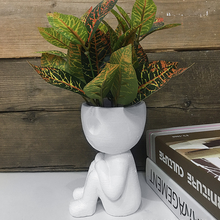 Load image into Gallery viewer, Nordic Creative Cute Tree Man Pot Ceramic Little People Body Flower Pots Home Office Ornaments Cartoon Succulent Plants Potted
