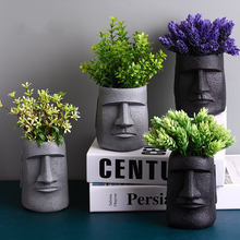 Load image into Gallery viewer, Stone Statue Flower Pot Home Creative Office Resin Crafts

