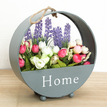 Load image into Gallery viewer, Wrought iron artificial plant flower arrangement
