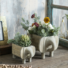 Load image into Gallery viewer, Animal abstract elephant flower pot
