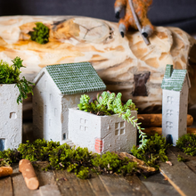 Load image into Gallery viewer, Holy Island Hut Small House Concrete Flower Succulent Flower Pot
