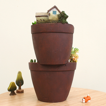 Load image into Gallery viewer, Creative Pastoral Succulents Multi-layer Resin Flower Pot
