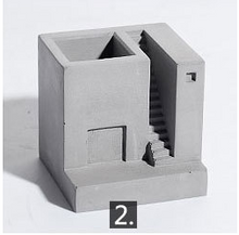 Load image into Gallery viewer, Cement Building Micro Landscape Office Living Room Dining Tabletop
