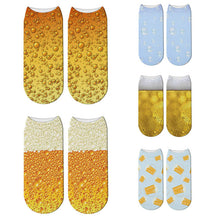Load image into Gallery viewer, Beer Beer Print Socks, Women's Boat Socks, Adult Socks
