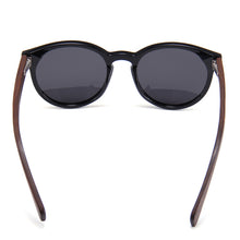 Load image into Gallery viewer, Retro Round Frame Women's Polarized Wood Sunglasses
