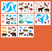 Load image into Gallery viewer, Hollow Painting Template Animal Theme Inkjet Graffiti Template
