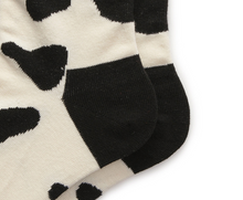 Load image into Gallery viewer, Leopard Dalmatian Black White Cotton Crew Socks
