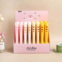 Load image into Gallery viewer, 4 pcs Cute cat paw gel pen set 0.5mm ballpoint Black color ink pens writing kitties claw Stationery Office School supplies A6621
