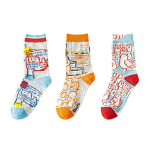 Load image into Gallery viewer, Personality Contrast Color Graffiti Women's Tube Socks Street Style Fashion Cotton Socks
