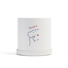 Load image into Gallery viewer, Matte Straight Personality Indoor Ceramic Flowerpot
