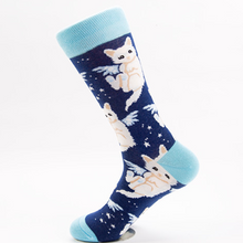 Load image into Gallery viewer, Happy tide socks, pandas, flowers and birds, colorful, high tube, casual cotton socks
