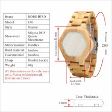 Load image into Gallery viewer, BOBO BIRD LED Bamboo Wood Watches Digital Watch Men Kisai Night Vision Calendar Wristwatch for Men Minimal Time Display C-eE03
