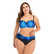 Load image into Gallery viewer, Fat woman underwire big cup ladies swimsuit
