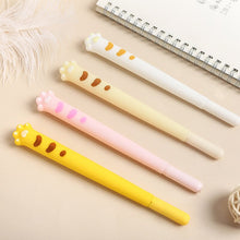 Load image into Gallery viewer, 4 pcs Cute cat paw gel pen set 0.5mm ballpoint Black color ink pens writing kitties claw Stationery Office School supplies A6621
