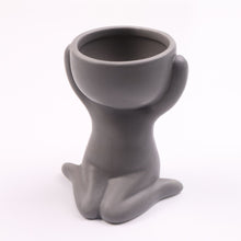 Load image into Gallery viewer, Humanoid ceramic flower pot
