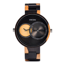 Load image into Gallery viewer, Wooden double movement wood watch
