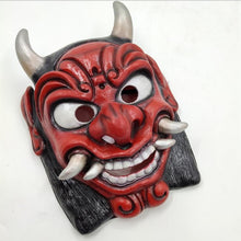 Load image into Gallery viewer, Halloween Latex Red Face Mask With Fangs
