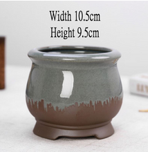 Load image into Gallery viewer, Succulent Flower Pot With Tray Ceramic Medium And Large
