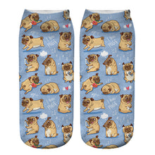Load image into Gallery viewer, Dog PUG cartoon 3D printing socks
