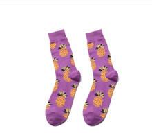 Load image into Gallery viewer, Men's and women's high-length flower long socks

