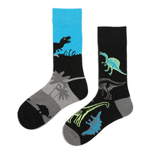Load image into Gallery viewer, Asymmetrical Color Retro Personality Male And Female Couple Mid-length Cotton Socks

