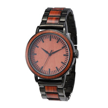 Load image into Gallery viewer, Waterproof Steel Chamber Wood Business Quartz Watch
