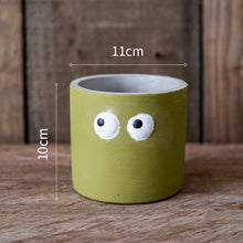 Load image into Gallery viewer, Big Eyes Cute Small Flower Pot Flower Vase Table Top
