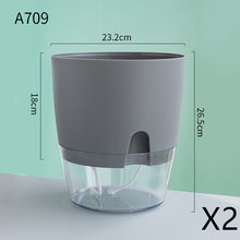 Load image into Gallery viewer, Automatic Water-Absorbing Flower Pot Plastic Resin Transparent Flower Pot

