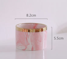 Load image into Gallery viewer, Pink marbled succulent flower pot
