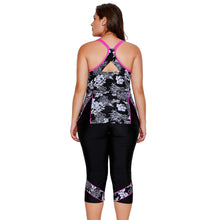 Load image into Gallery viewer, Women's cropped pants printed swimsuit
