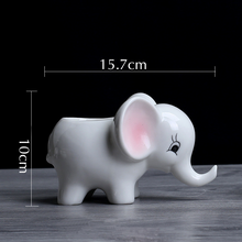 Load image into Gallery viewer, Elephant ceramic flowerpot
