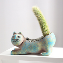 Load image into Gallery viewer, Cute Cat Tail Flowerpot Ceramic Personality Cartoon Animal
