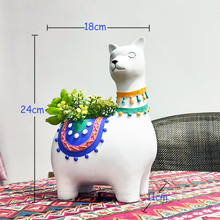 Load image into Gallery viewer, Alpaca Planter Resin Llama Flower Pot for Succulents Plants
