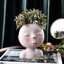 Load image into Gallery viewer, Nordic Creative Art Doll Sculpture Flower Pot
