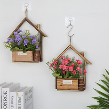 Load image into Gallery viewer, European Style Wooden Hanging Pot Wall Decoration Creative Wall Hanging Flower Pot Flower Basket Home Living Room Wall Decoration Wall Hanging Flower Pot
