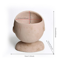 Load image into Gallery viewer, Sculpture Flowerpot With Closed Eyes Doll Garden Decoration Ornaments
