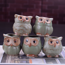 Load image into Gallery viewer, Owl Shape Garden Flower Pot Desk Plant Pot Creative Design
