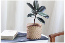 Load image into Gallery viewer, Bamboo flower pot Retro woven storage bamboo basket
