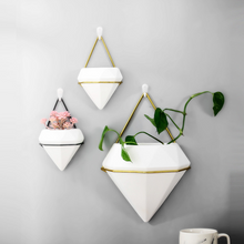 Load image into Gallery viewer, Hydroponic Flower Pot Ceramic Creative Wall Hanging
