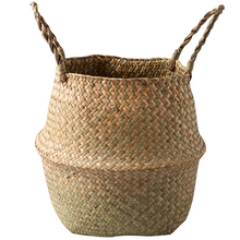 Load image into Gallery viewer, Seagrass Woven Storage Portable Flower Basket
