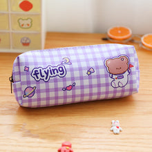 Load image into Gallery viewer, Bear Plaid Waterproof Storage Stationery Bag
