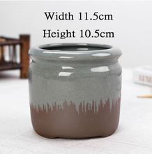 Load image into Gallery viewer, Succulent Flower Pot With Tray Ceramic Medium And Large
