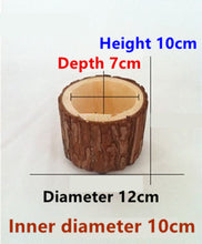 Load image into Gallery viewer, Creative Desktop Wooden Crafts Solid Wood Flower Pot
